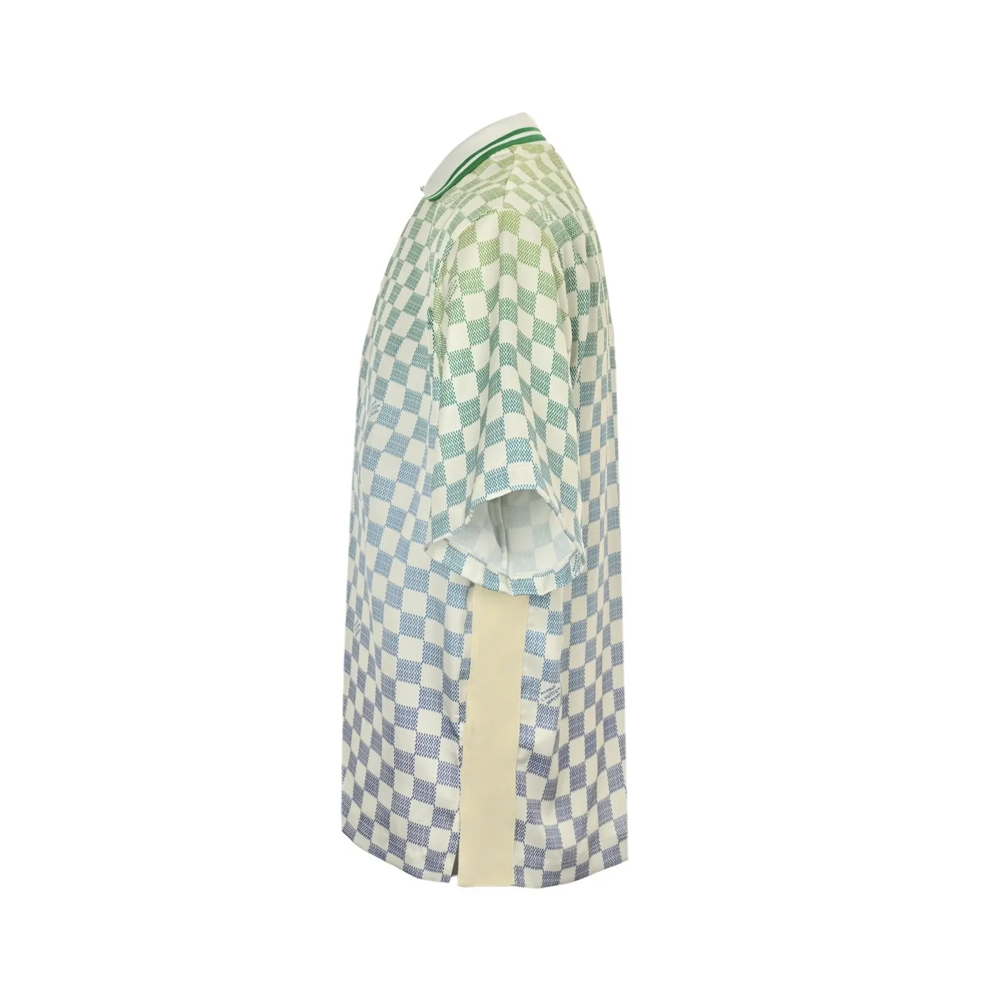 Louis Vuitton/Louis Vuitton gradient checkerboard lapel short-sleeved shirt